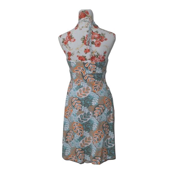 Tommy Bahama Sz S 60s Style Backless Bodycon Geometric Floral Dress Supima EUC - Picture 2 of 14